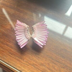 Mignonne Gavigan Pink Winged Earrings